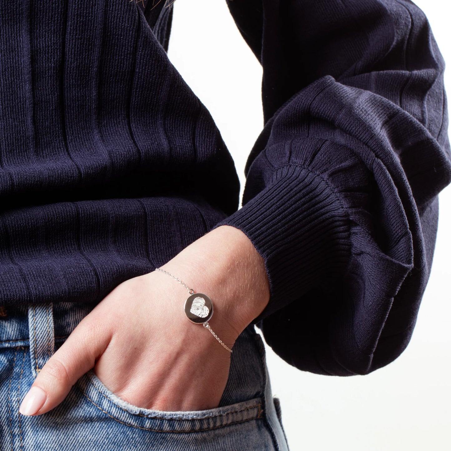 The Original Bracelet - 1 Heart Fingerprint