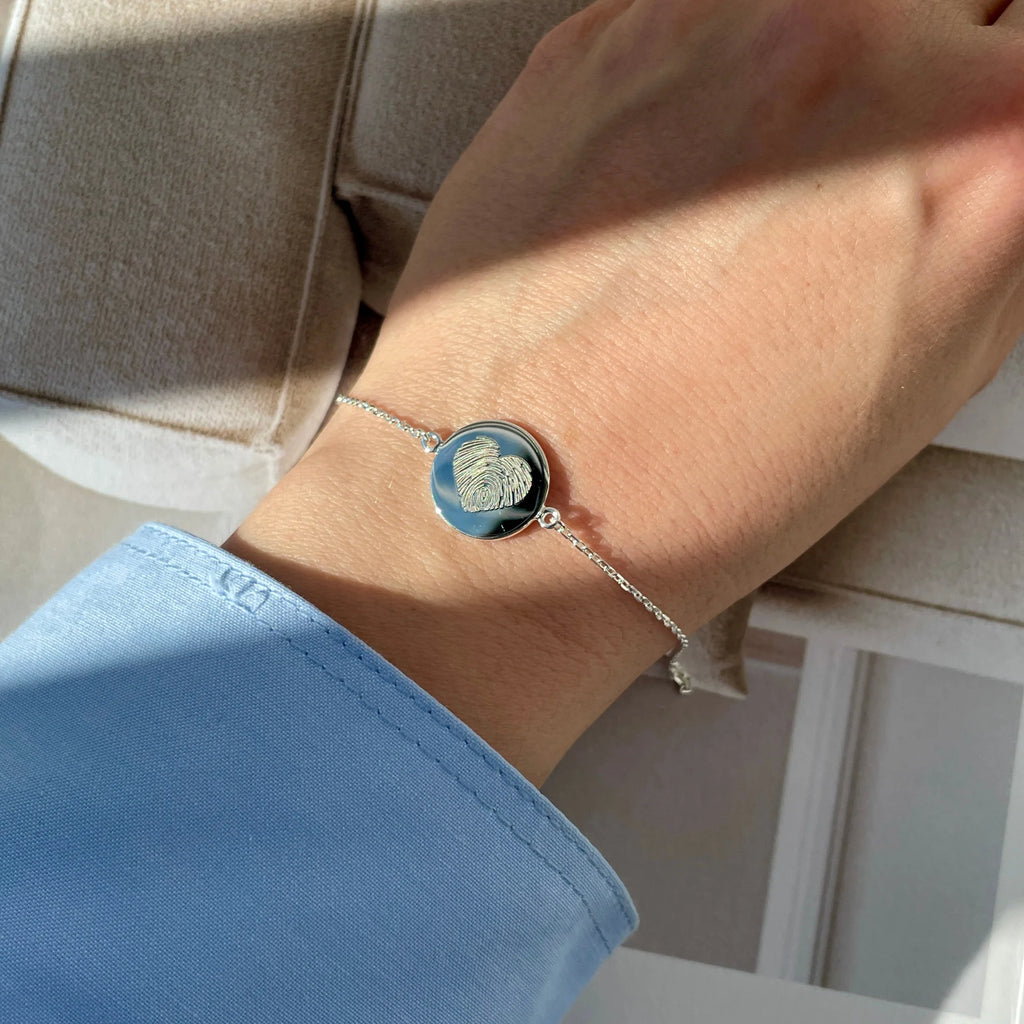 Le Bracelet Original - 1 Empreinte Digitale Coeur