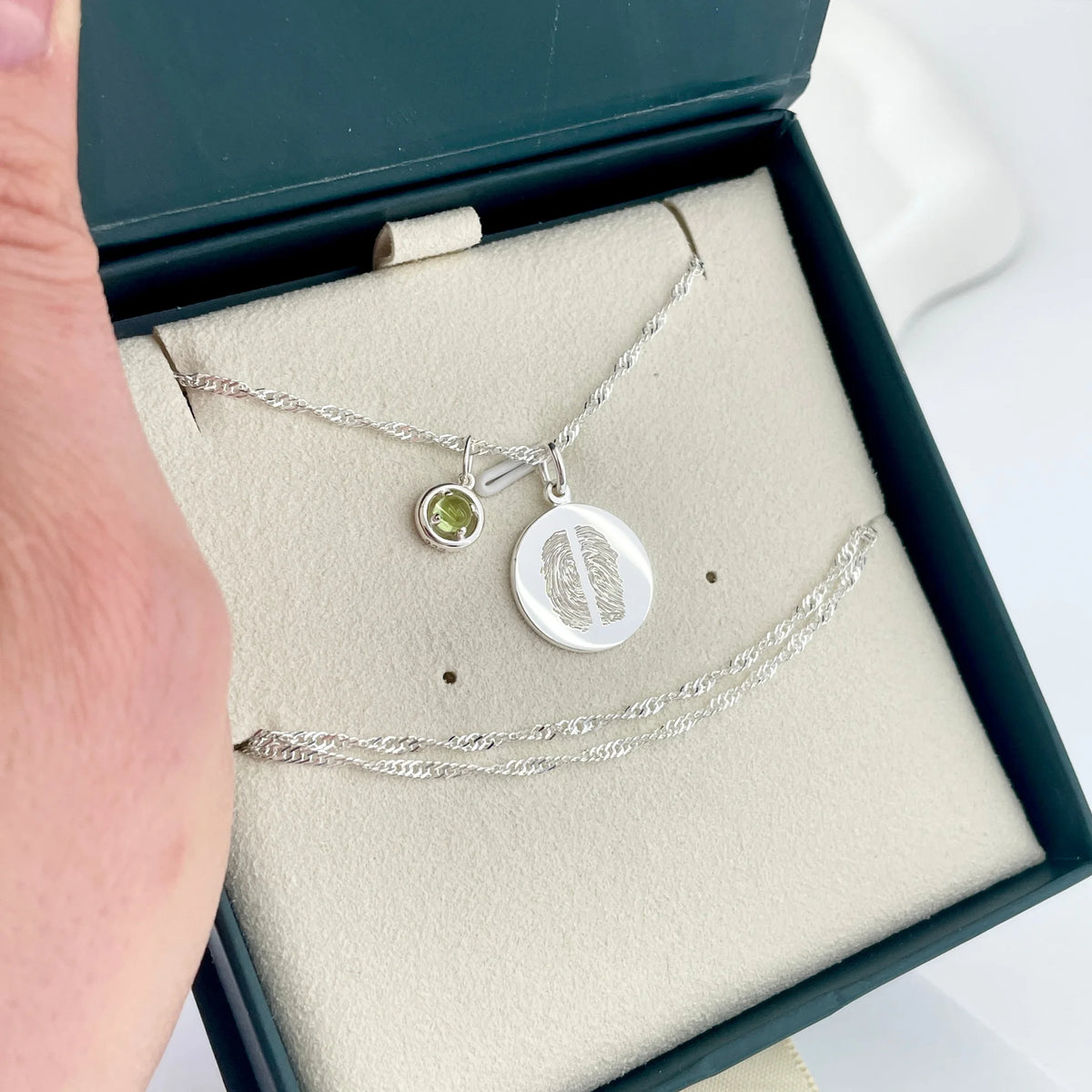 Le Collier Original - 2 Empreintes Digitales