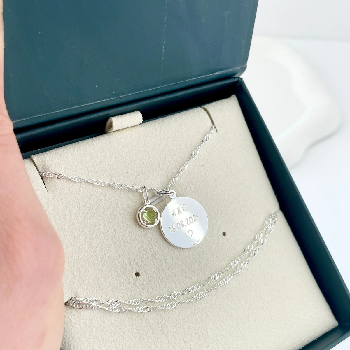 Le Collier Original - 2 Empreintes Digitales