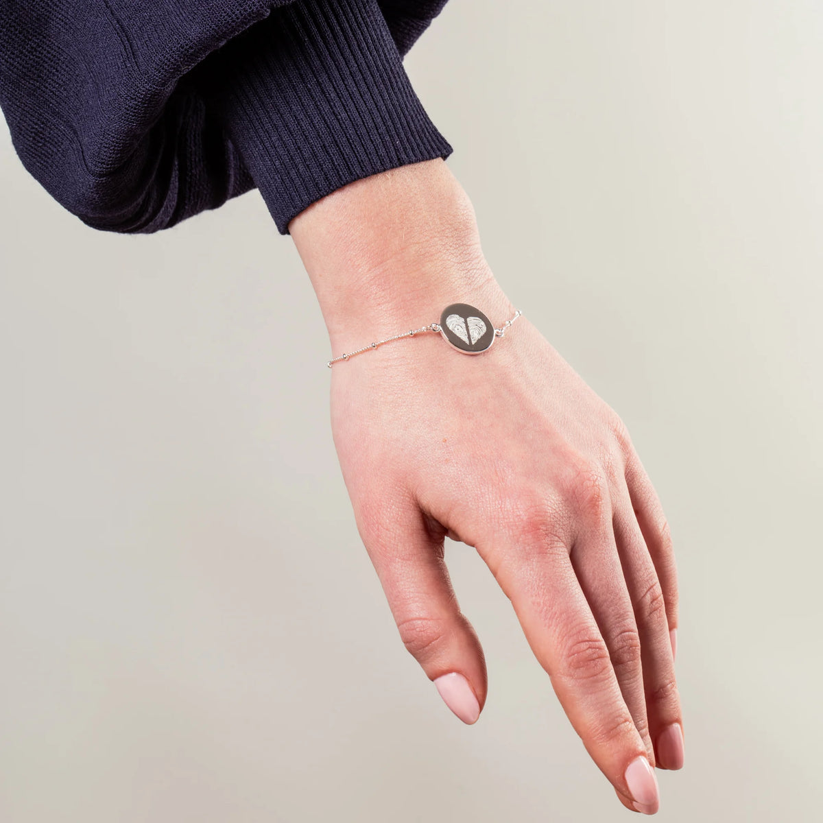 Le Bracelet Original - 2 Empreintes Digitales Coeur