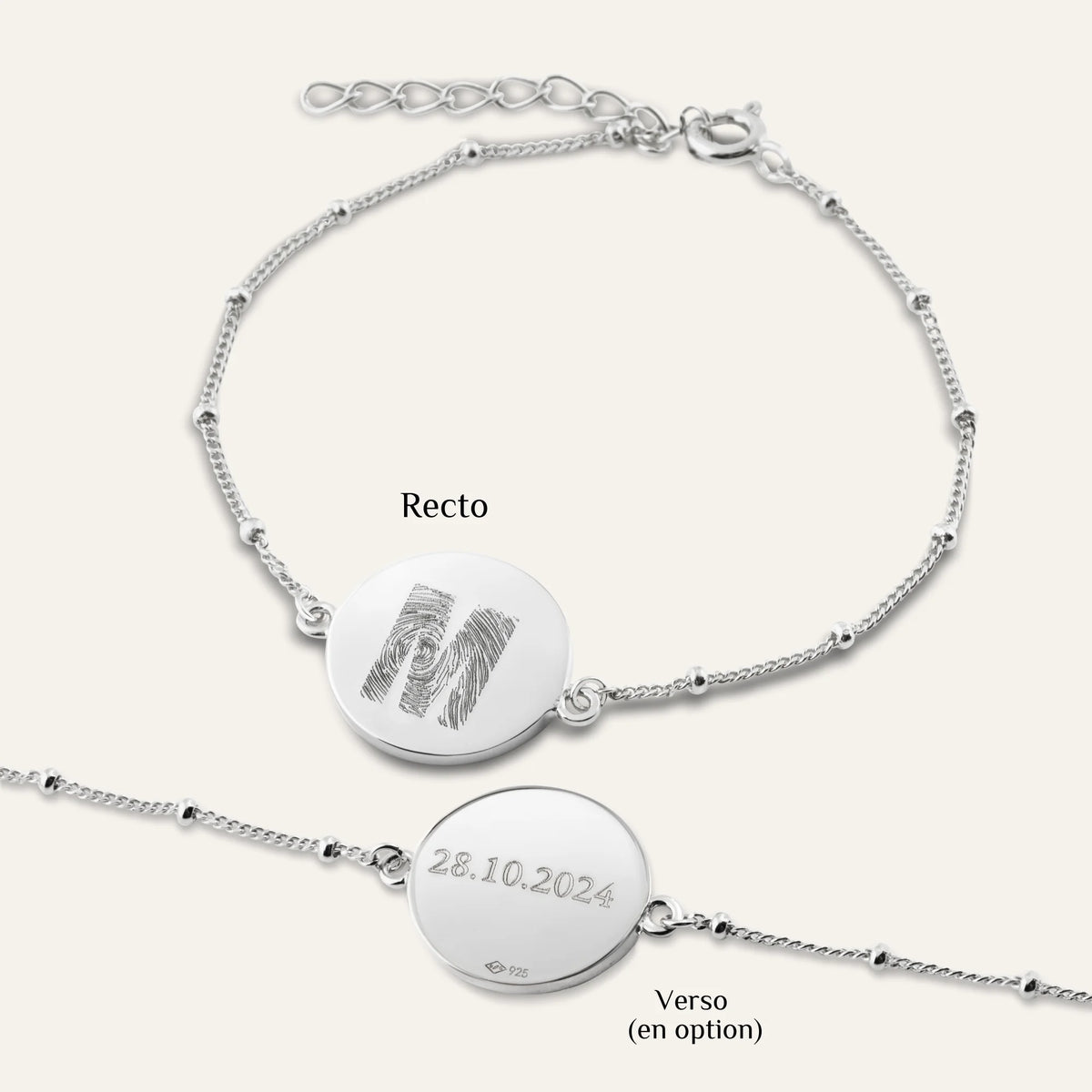 Le Bracelet Original - Empreinte Digitale Lettre