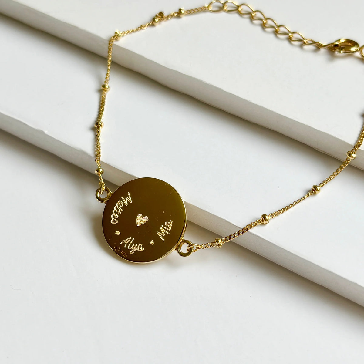 Le Bracelet Original - 3 Empreintes Digitales Coeur