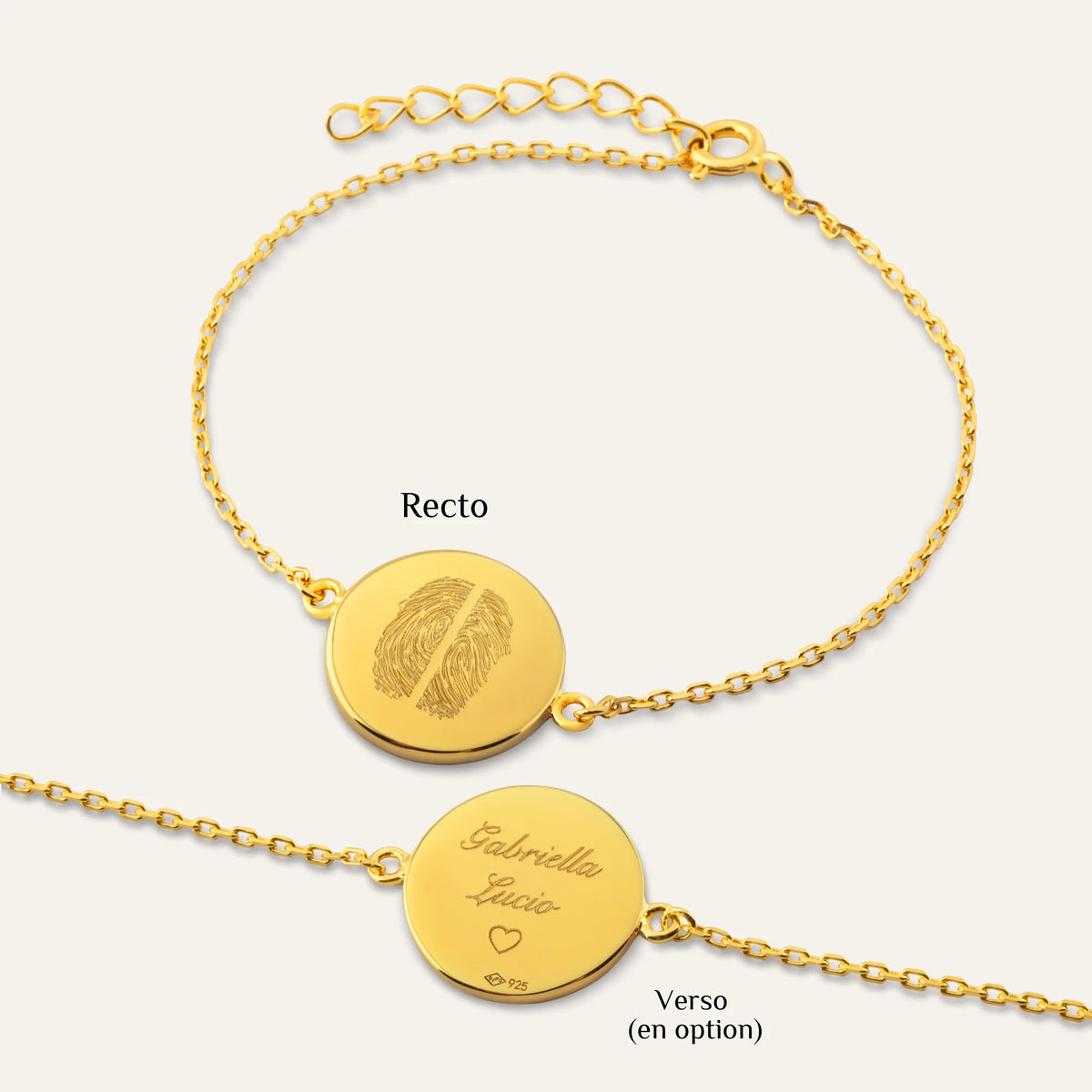 Le Bracelet Original - 2 Empreintes Digitales