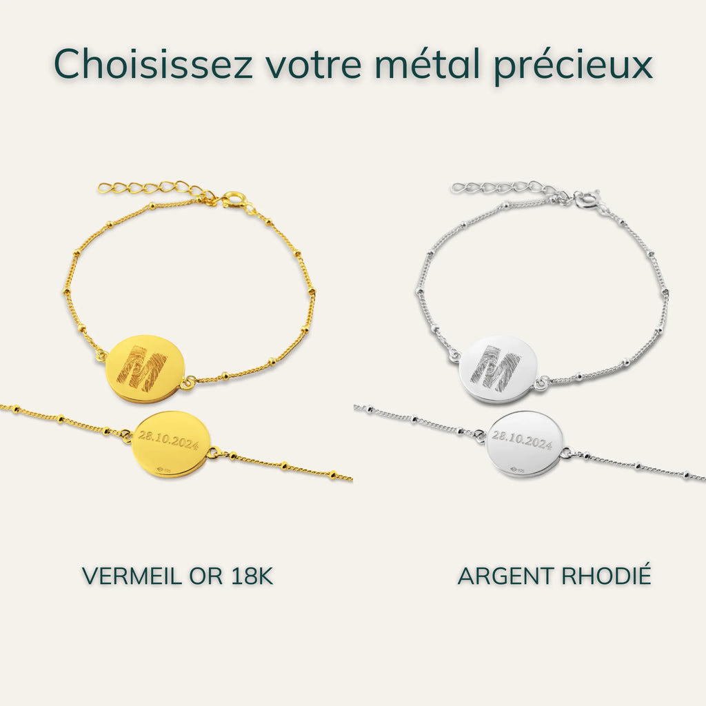 Le Bracelet Original - Empreinte Digitale Lettre