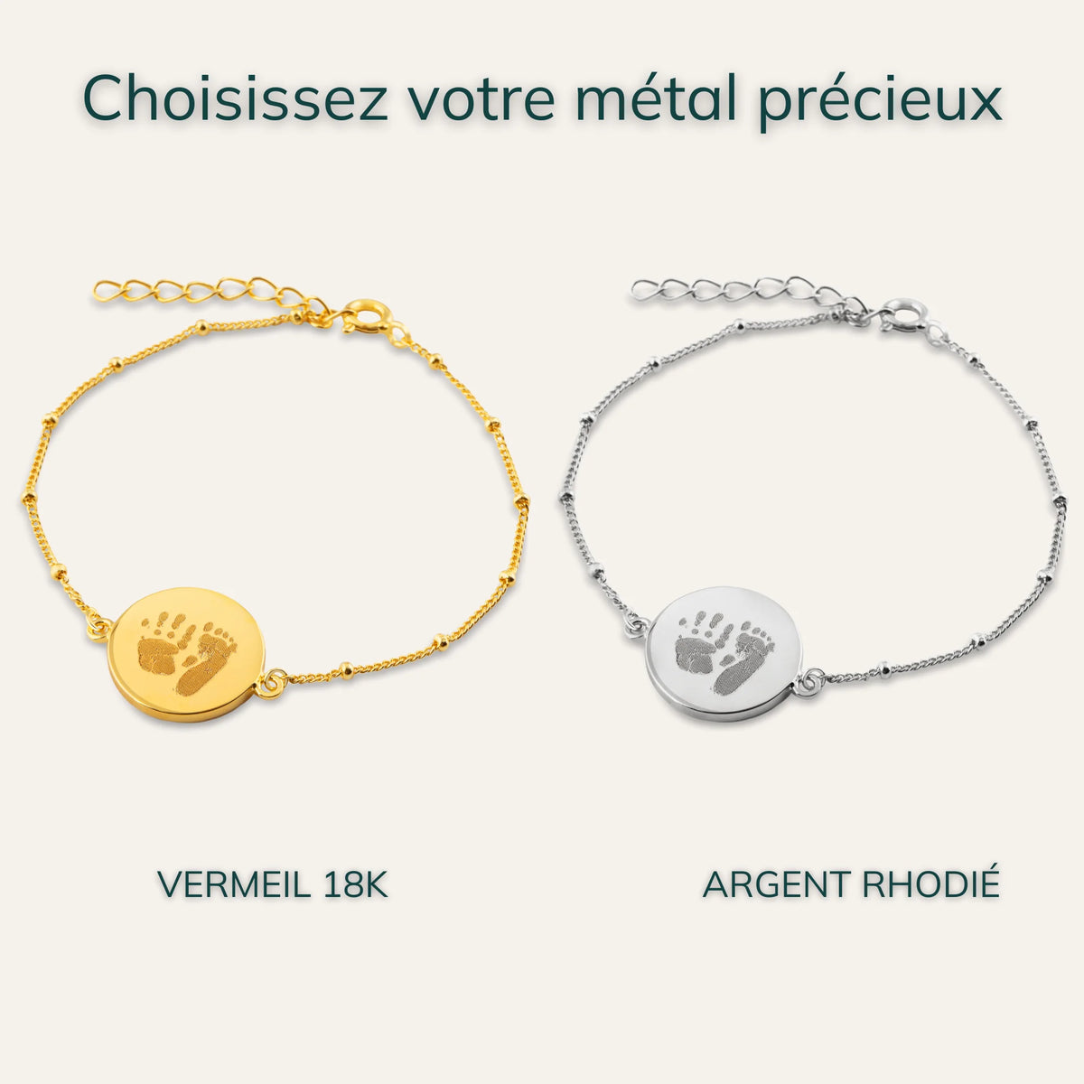 Le Bracelet Original - 2 Empreintes