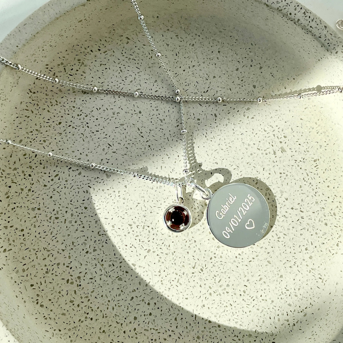 Le Collier Original - 1 Empreinte Digitale Coeur