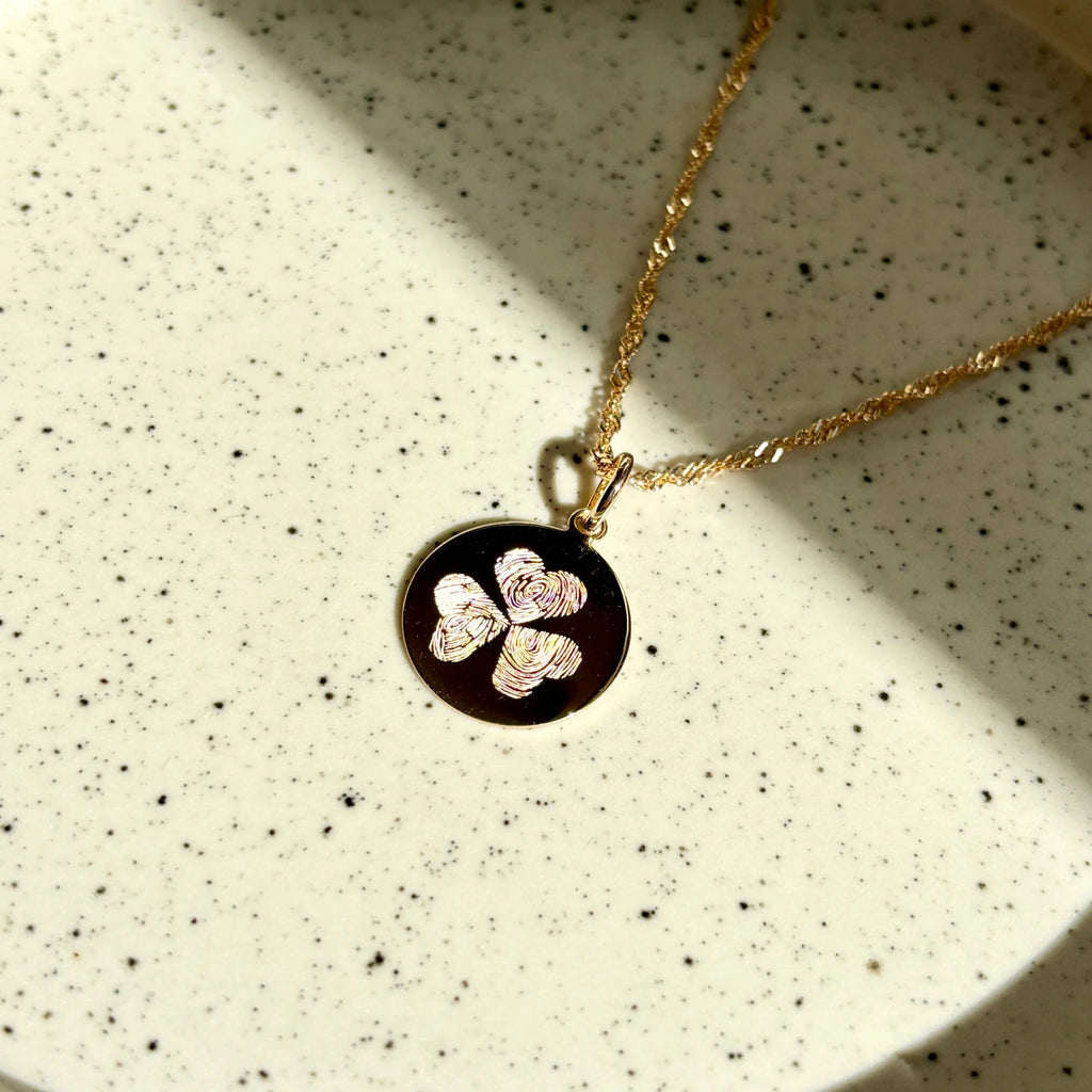 Le Collier Original - 3 Empreintes Digitales Coeur