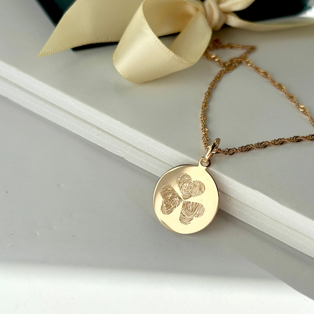 Le Collier Original - 3 Empreintes Digitales Coeur