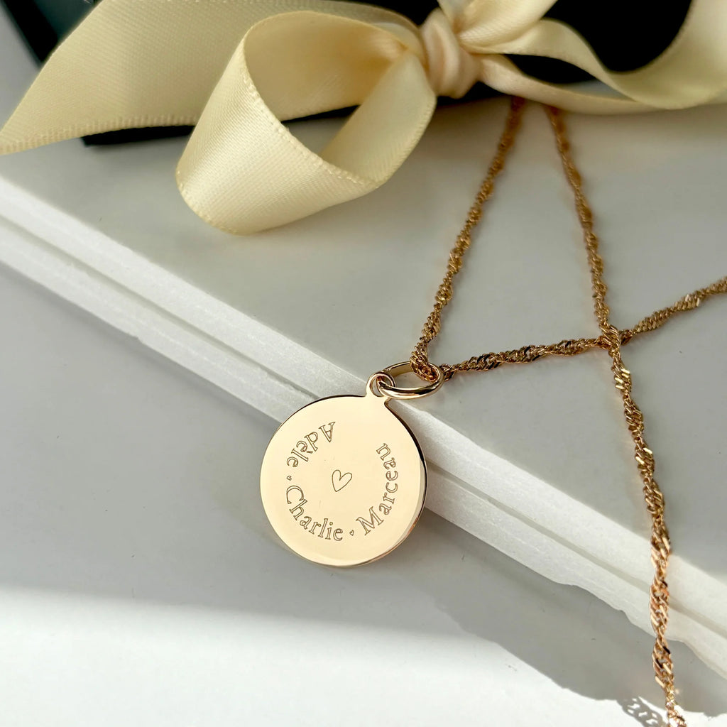 Le Collier Original - 3 Empreintes Digitales Coeur