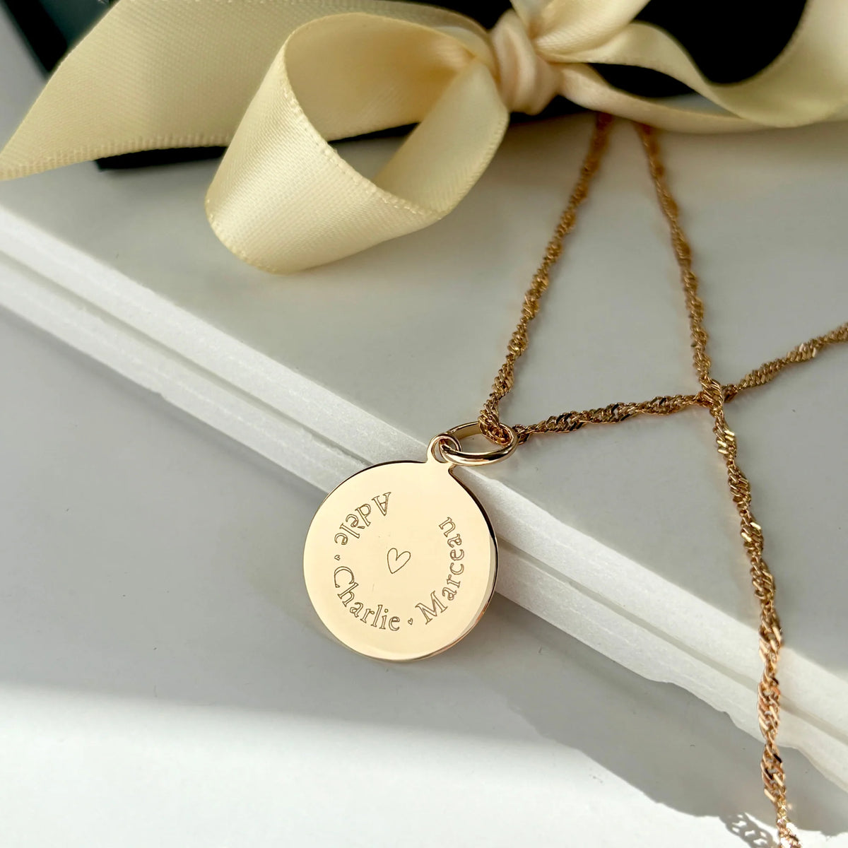 Le Collier Original - 3 Empreintes Digitales Coeur