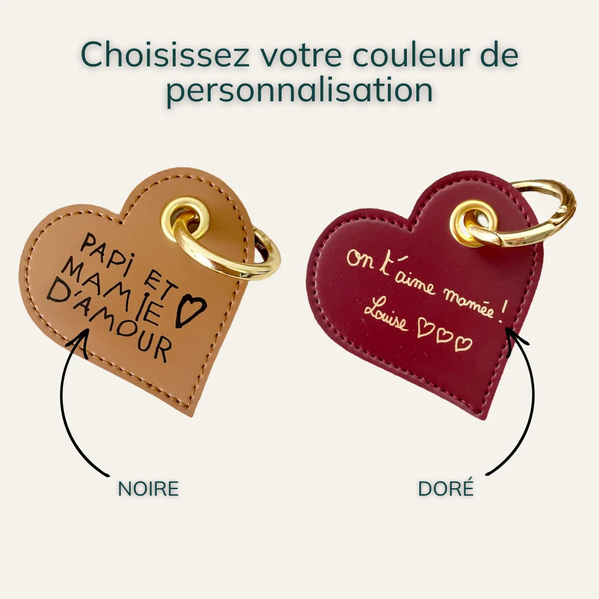 Porte-clés cœur personnalisé