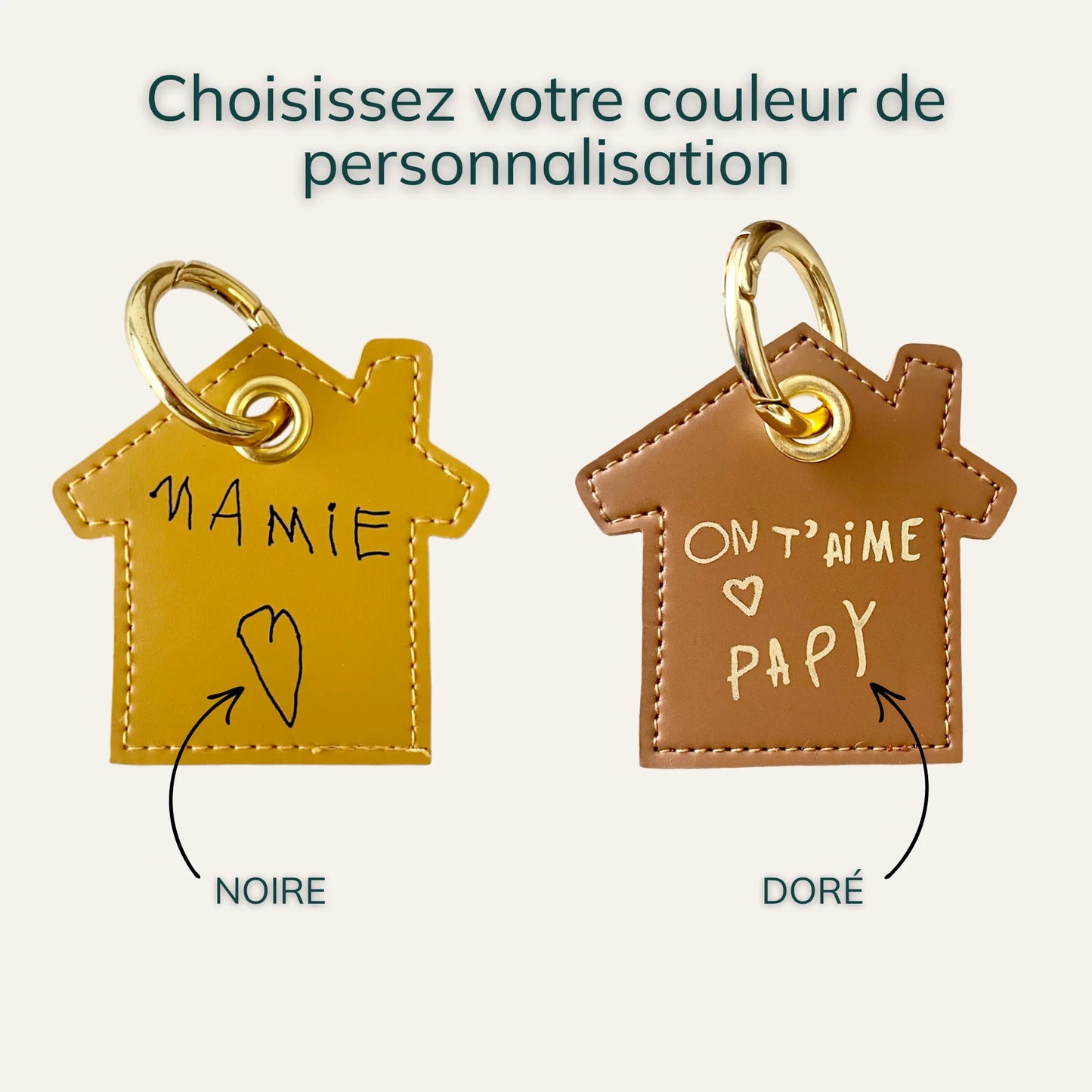 Personalized house keychain