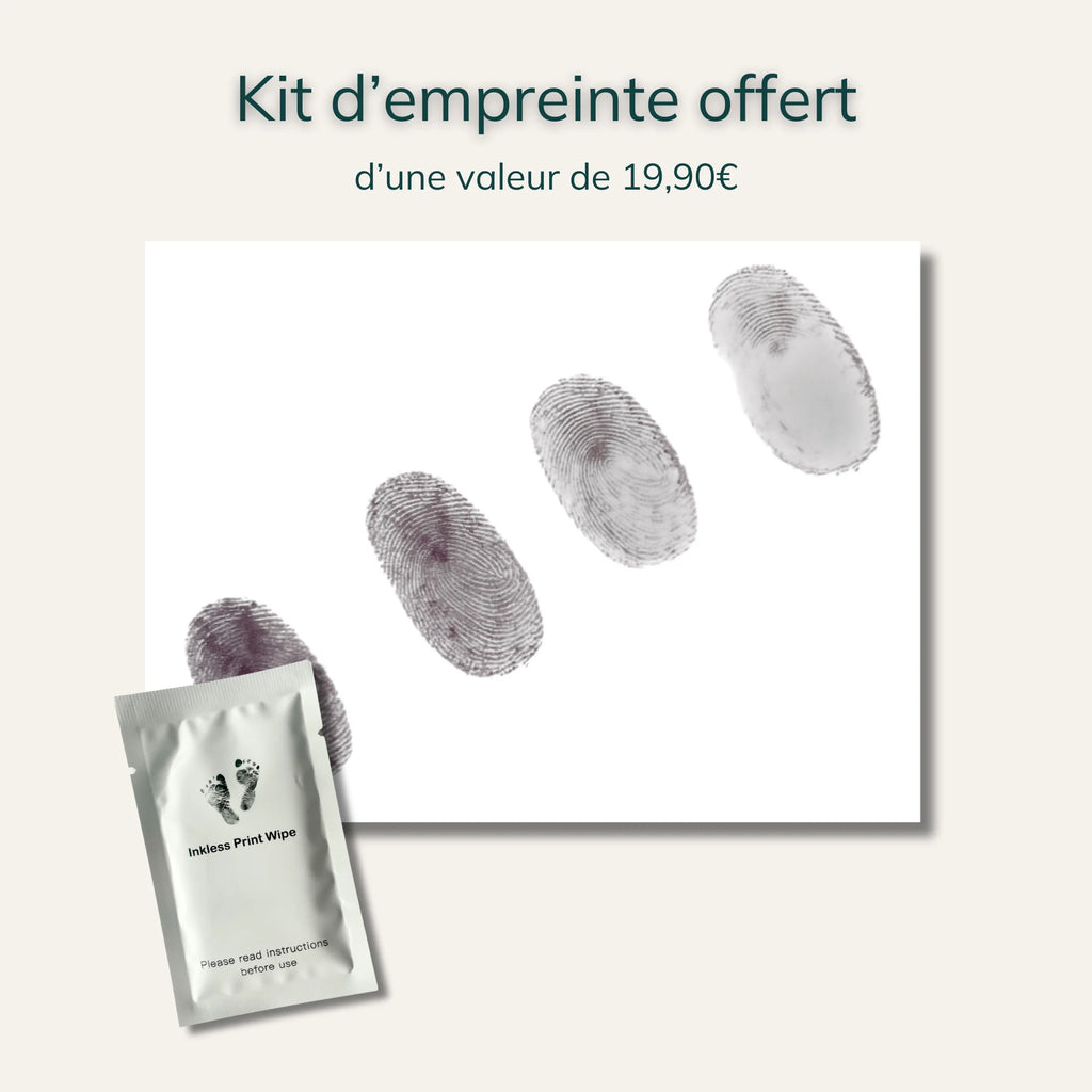 Le Collier Original - 4 Empreintes Digitales Coeur