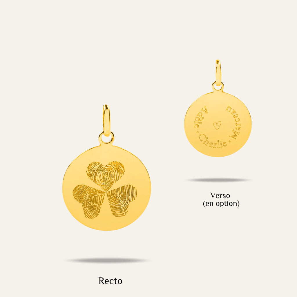 La Médaille Originale - 3 Empreintes Digitales Coeur