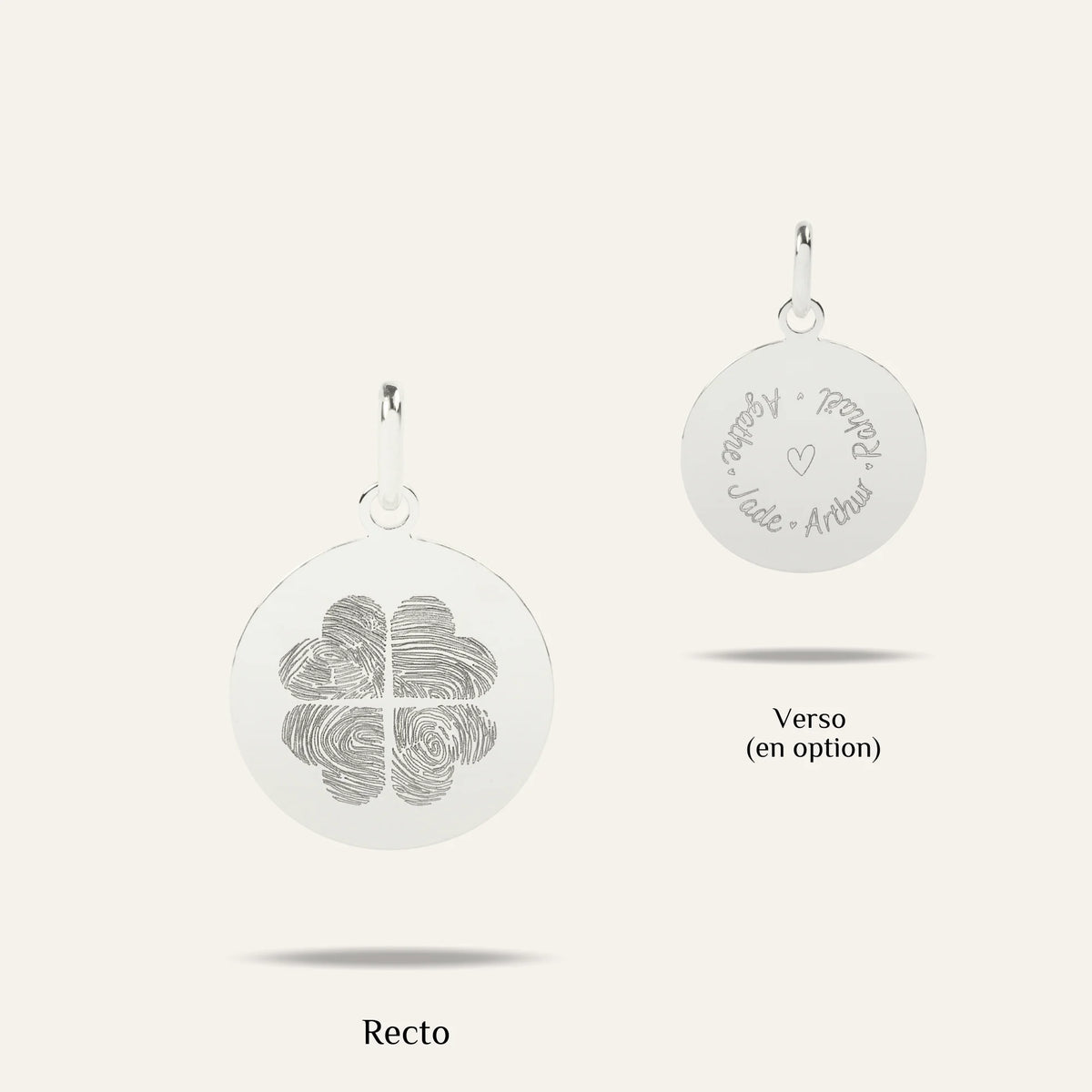La Médaille Originale - 4 Empreintes Digitales Coeur