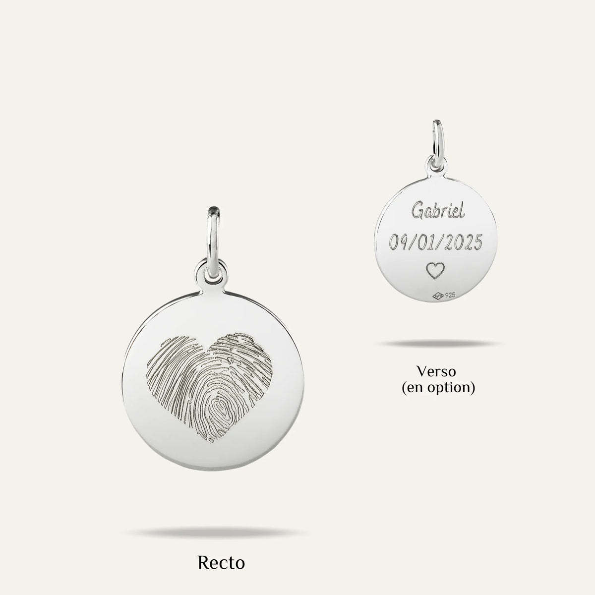 La Médaille Originale - 1 Empreinte Digitale Coeur