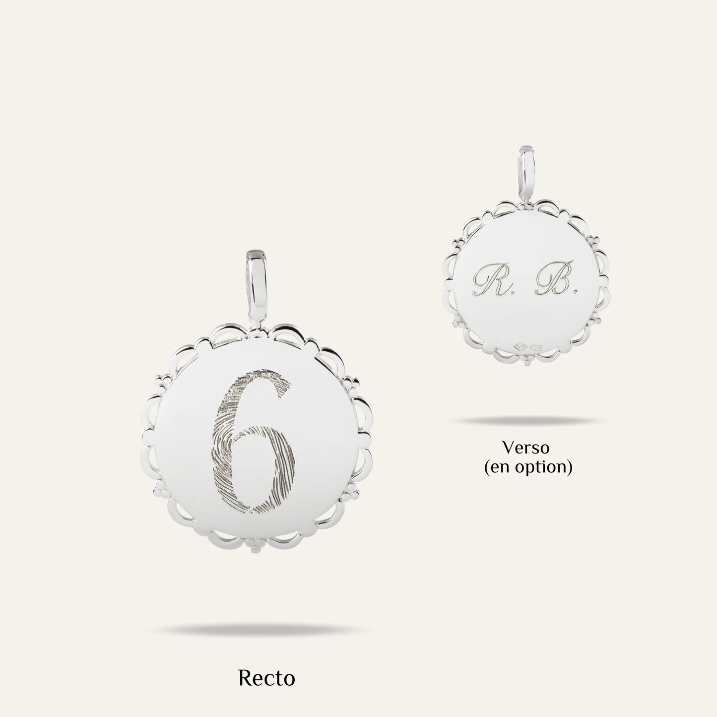 La Médaille Dentelée - Empreinte Digitale Chiffre