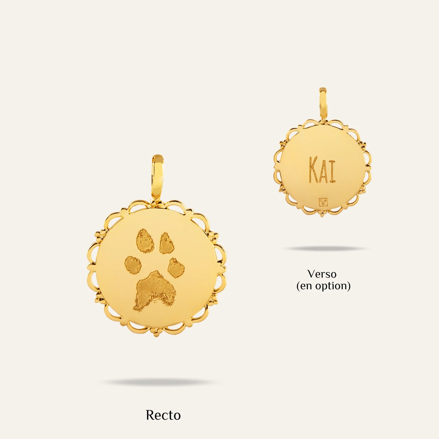 The Vintage Pendant - Pawprint