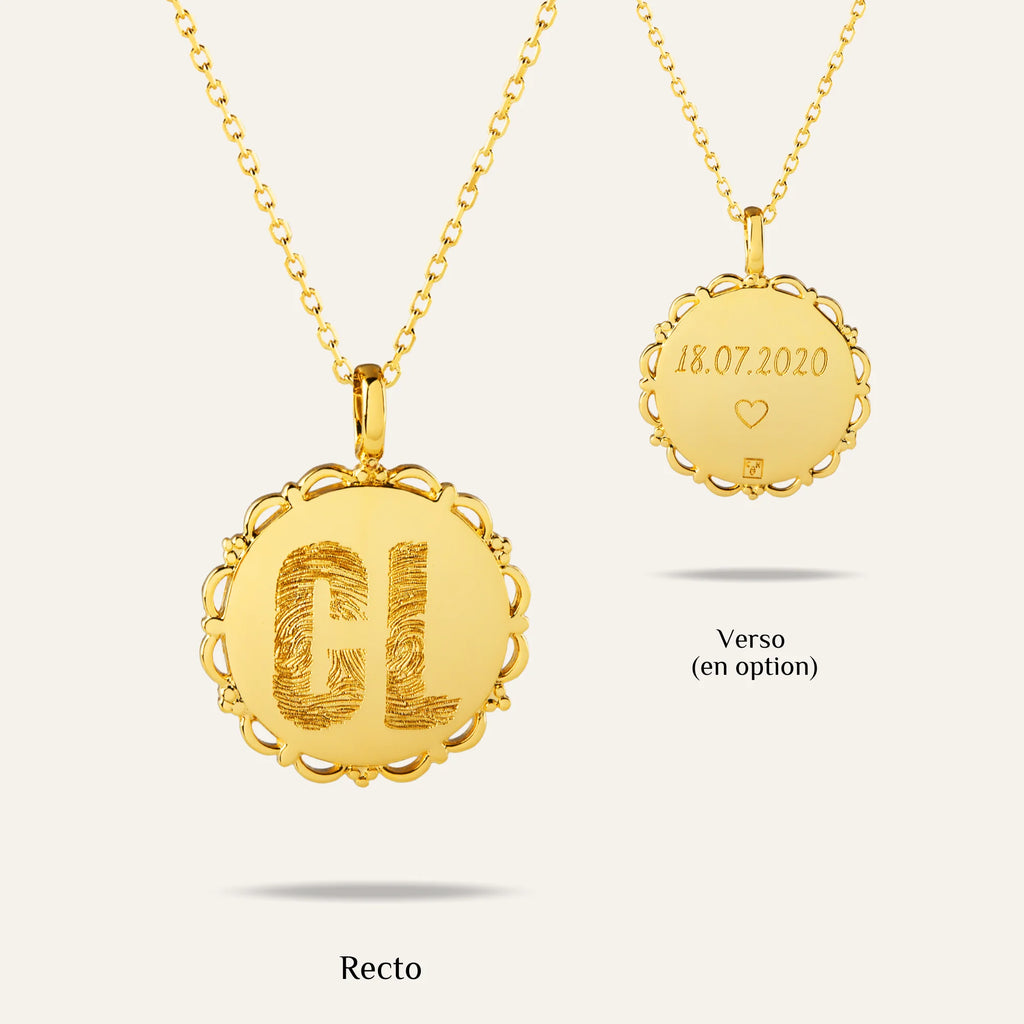 Le Collier Dentelé - Empreinte Digitale Lettre
