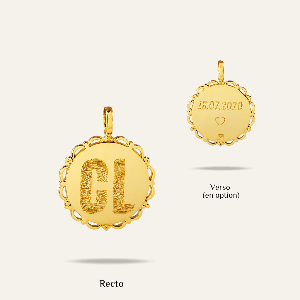 La Médaille Dentelée - Empreinte Digitale Lettre