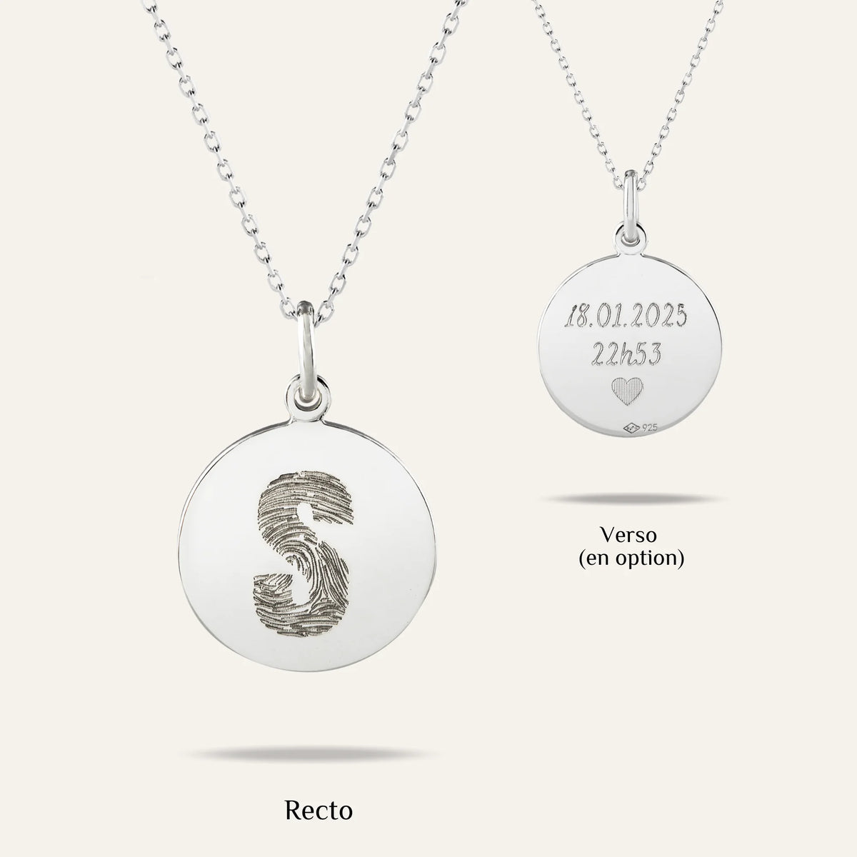 Le Collier Original - Empreinte Digitale Lettre