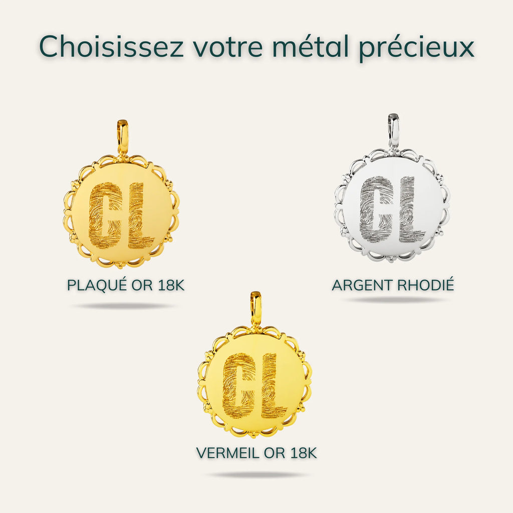 La Médaille Dentelée - Empreinte Digitale Lettre