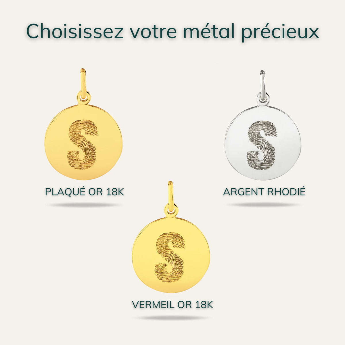 Le Collier Original - Empreinte Digitale Lettre