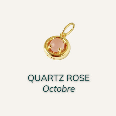 Mois - Pierre=Octobre - Quartz Rose
