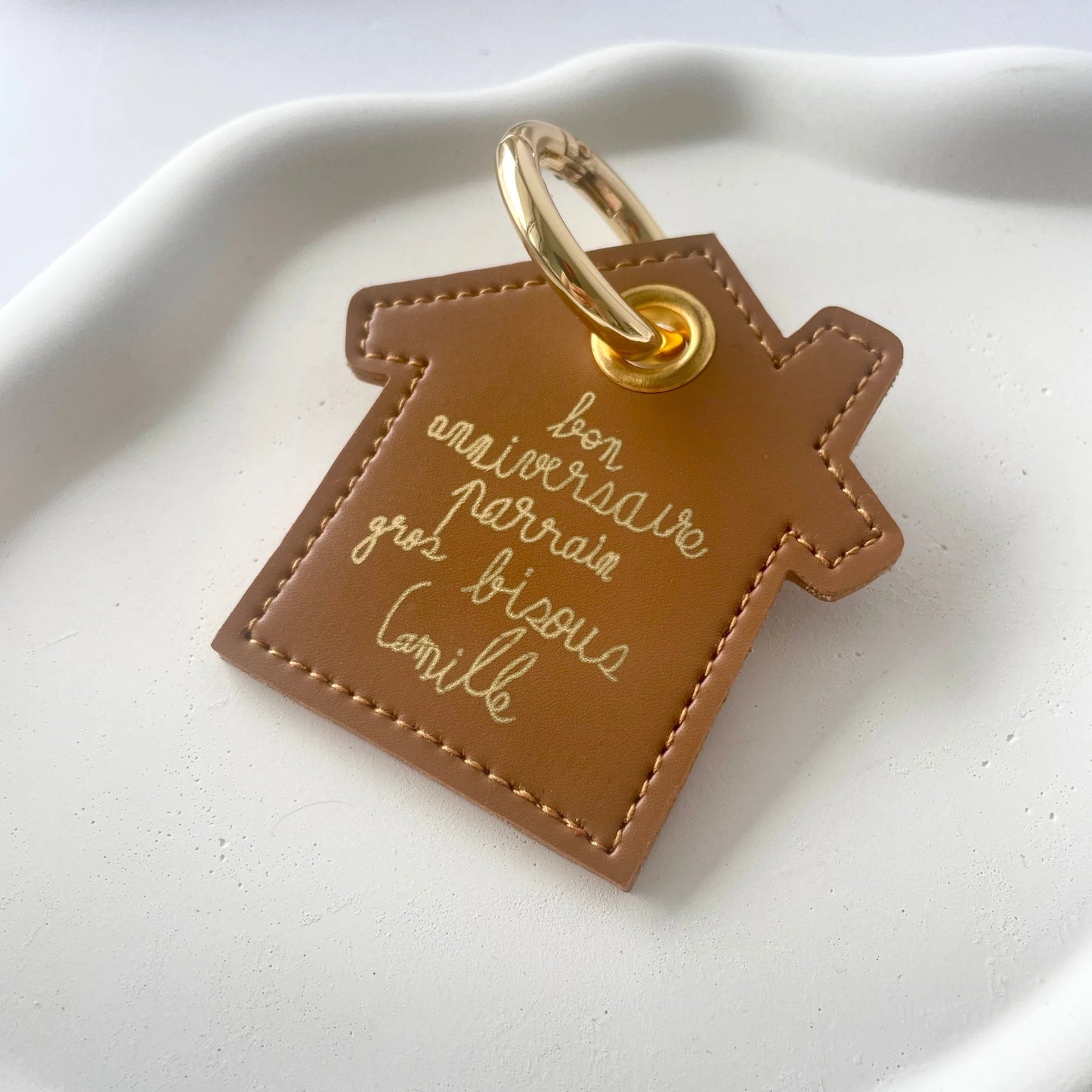Personalized house keychain