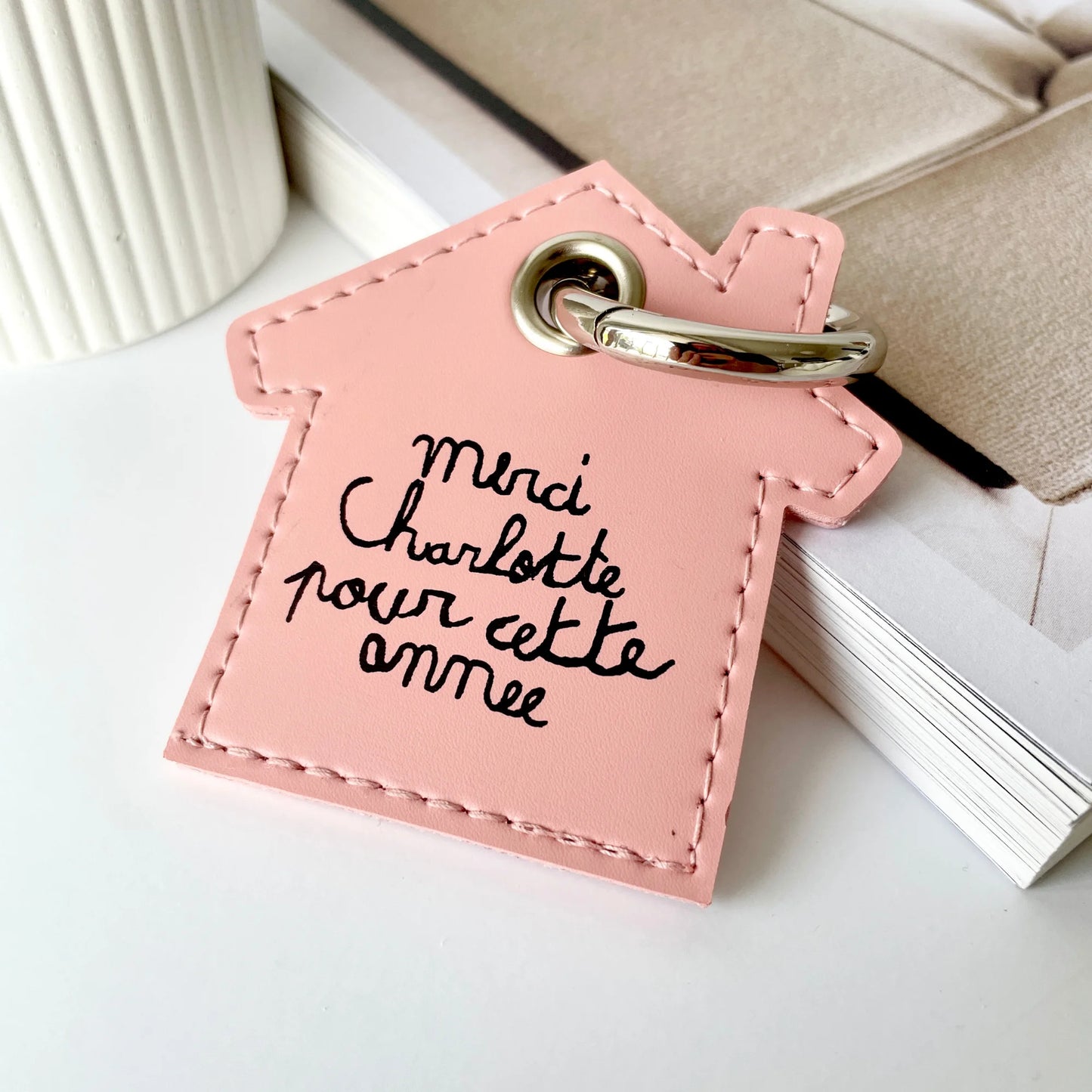 Personalized house keychain