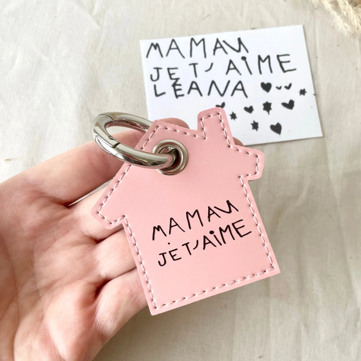 Personalized house keychain