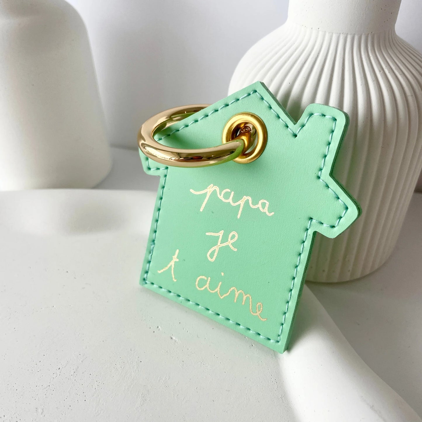 Personalized house keychain
