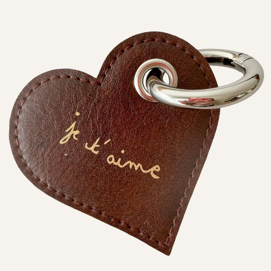 Porte-clés cœur personnalisé - Chocolat grainé